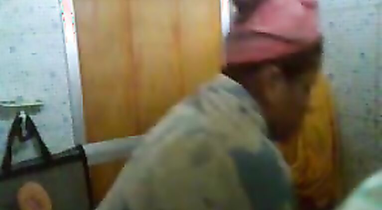 Mallu bhabhi Uttara caught taking shower recorded by her neighbor from toiler window!.