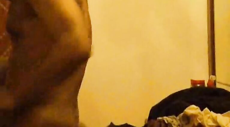 Indian wife lying naked in bed showing sexy ass cheeks