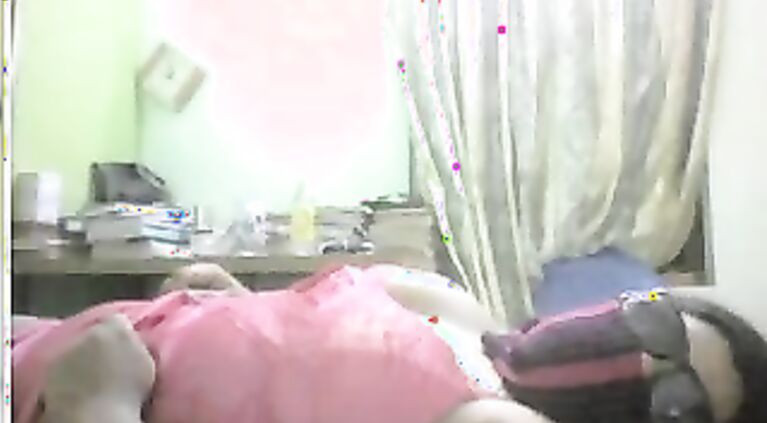 Chubby Indian hottied recorded naked on live webcam show by her lover getting her pussy finger fucked.