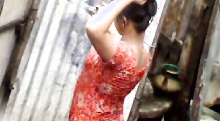 Indian Girl In Red Shower - Movies.