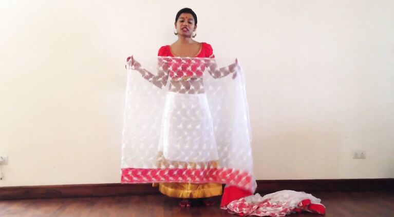 Indian Girl Giving Sari Lesson - Movies.