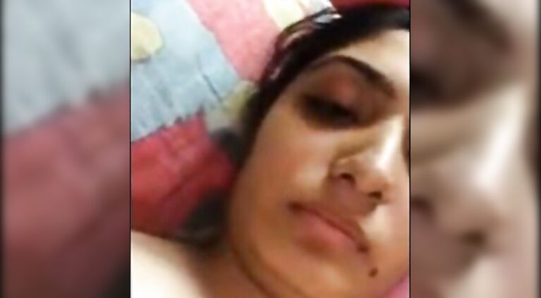 Sexy Pakistan desi girl in shalwar suit and skimpy black thong panty and lavender color bra showing her ass cheeks and big boobs to tease boyfriend in this self recorded selfie mms.