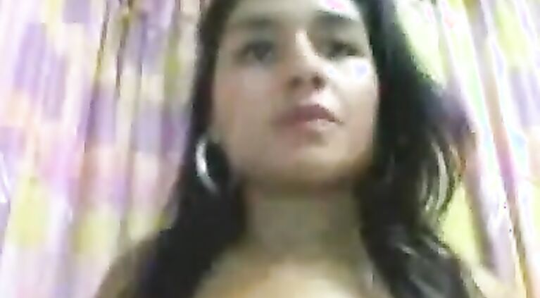 Big tit Indian webcam teasing.