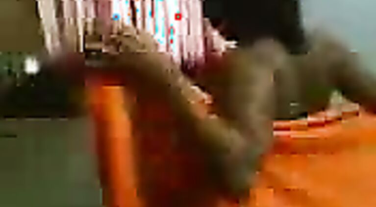 Horny couple having sex inside the motel.