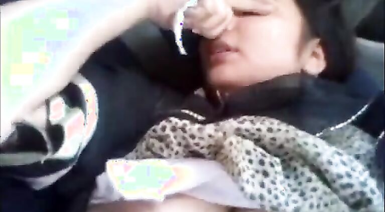 Hot busty Indian girlfriend fucked in the car.