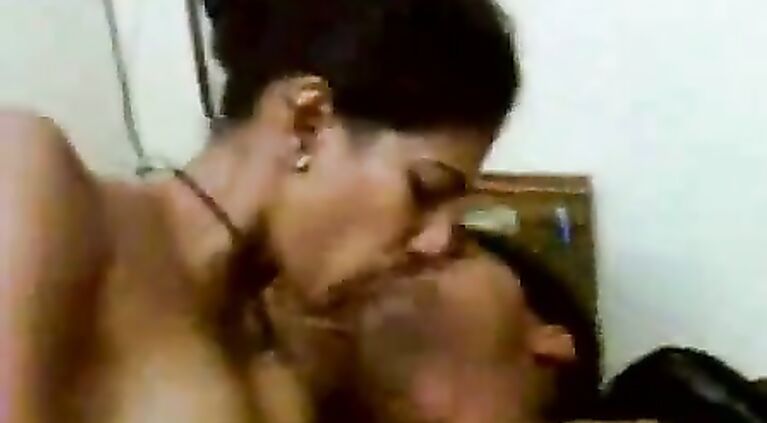 Hot Desi GF gives a blowjob.