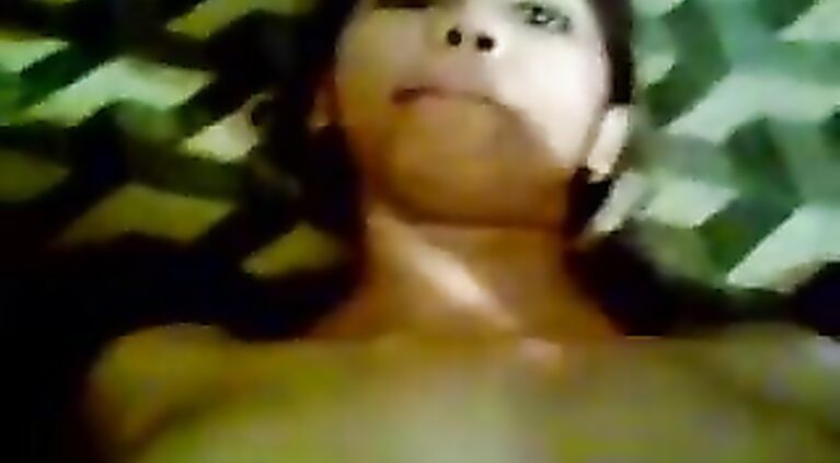Indian chick with large melons riding cock.