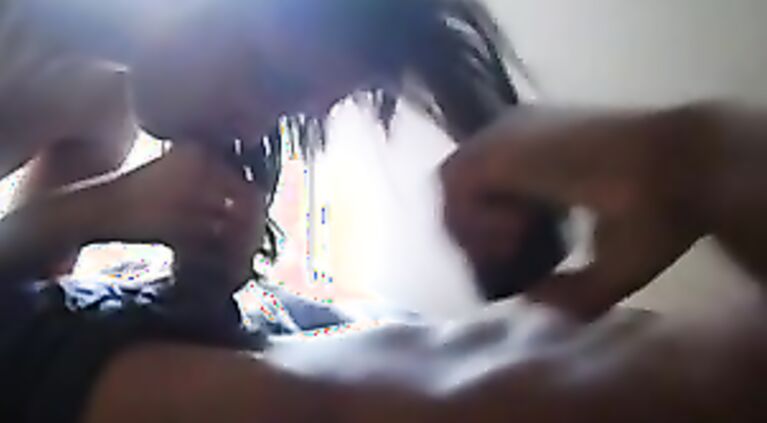 Indian GF giving a great blowjob.