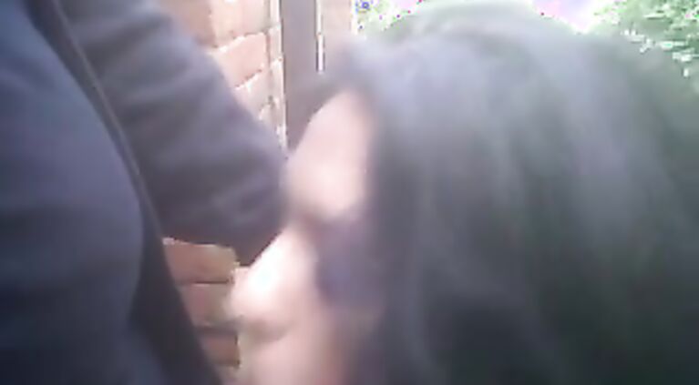 Kinky Indian couple public oral sex outside the office.
