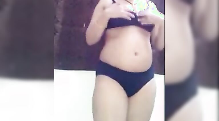 My cute Desi milf stripping nude and fingering