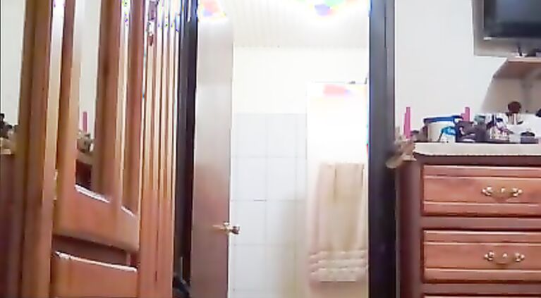 My Desi Stepmom with Huge Tits Showering and Drying Off