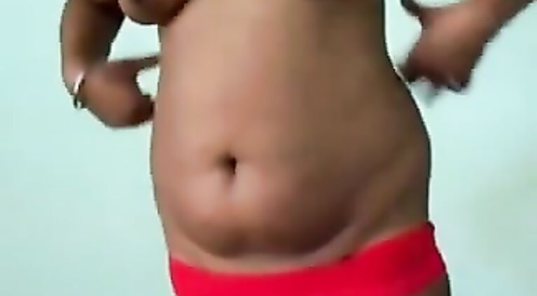 Indian aunty boobs grop and striping