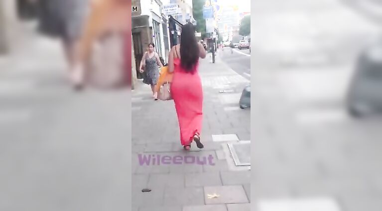 Candid Cute Desi Jiggly Butt - See Thru Dress Huge Booty
