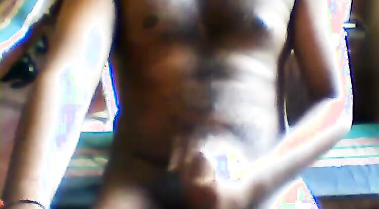Srilankan Teen Boy masturbating with his uncut dick