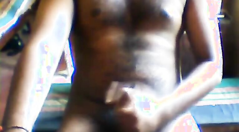 Srilankan Teen Boy masturbating with his uncut dick