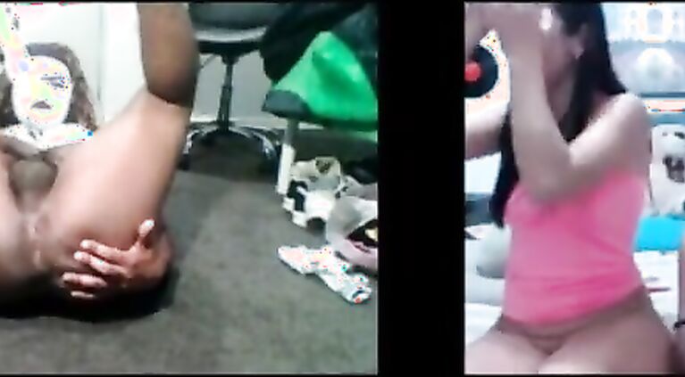 Two girls screaming & shrieking at the shock of man