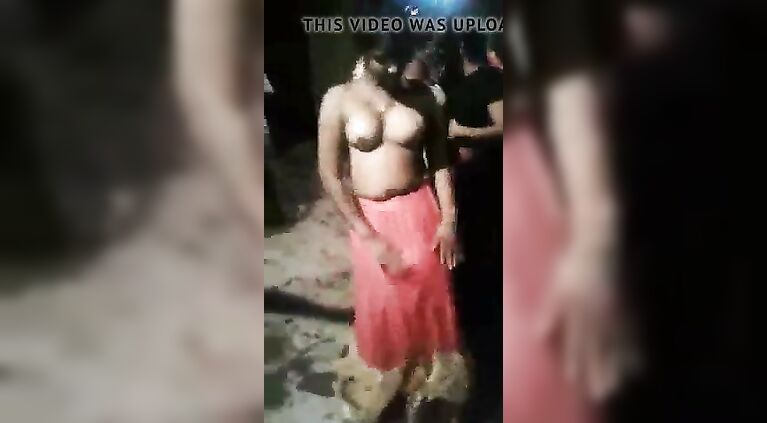 Indian girl cute naked dance in public