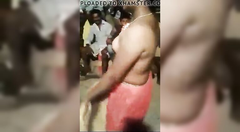 Indian girl cute naked dance in public
