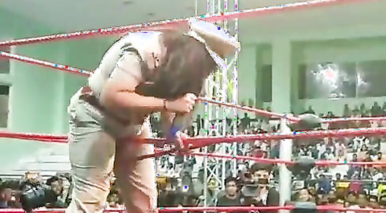 Rebel Wrestler vs Indan Police
