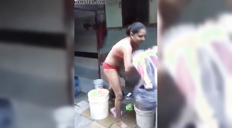 Bengali gurl bathing