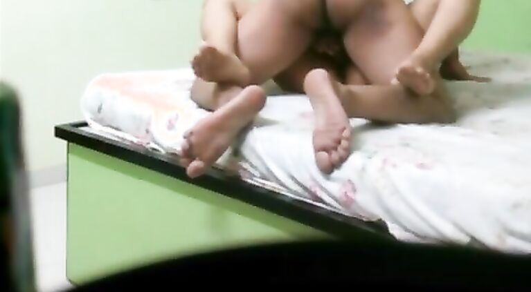 Desi huge booby bhabhi cheating her hubby on honeymoon anniversary enjoys sex with home servant caught by hidden cam.