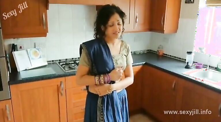 Blue saree daughter blackmailed forced to strip, groped, molested and fucked by old grand father tamil chudai bollywood hindi sex film POV Desi
