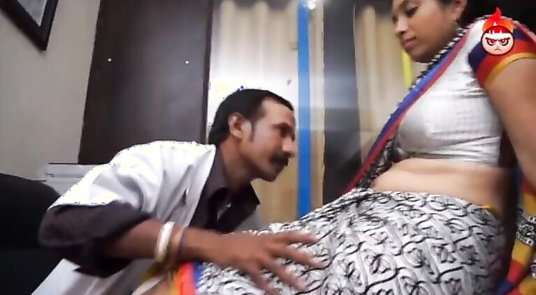 doctor romance desi aunty in saree navel play