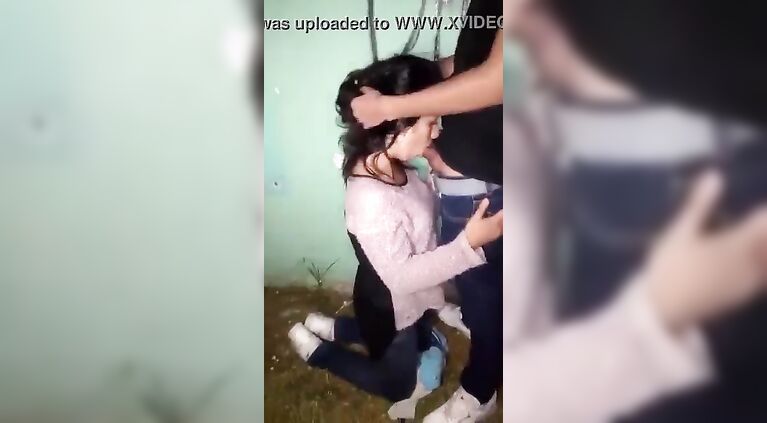 Prostitute in village sucking cock