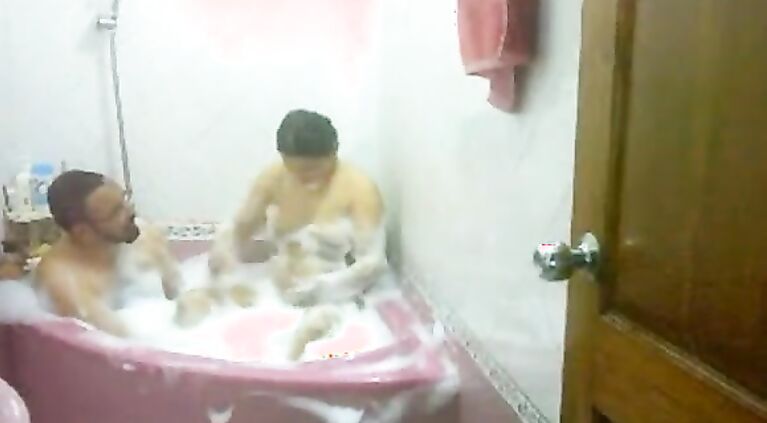 indian aunty bath tub