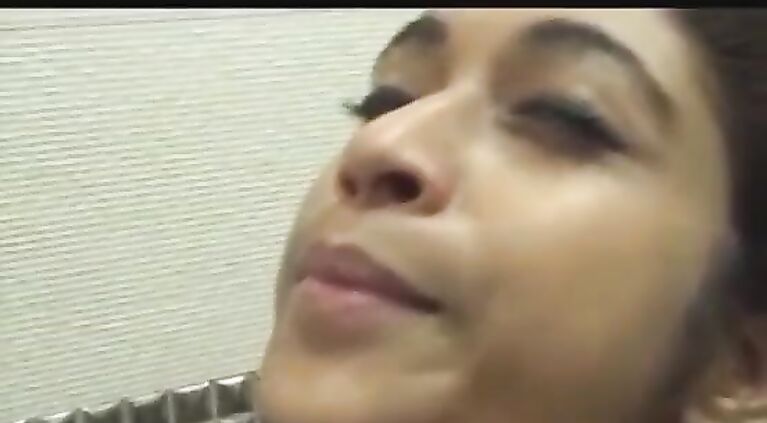 Beautiful tamil couple kissing in bathroom