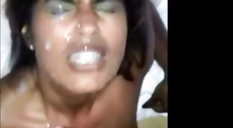 Wild Desi nymphos playing with a huge white cock