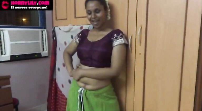 Mumbai Maid Horny Lily Hand-Job Off Instruction In Sari In Clear Hindi Desi and In Tamil