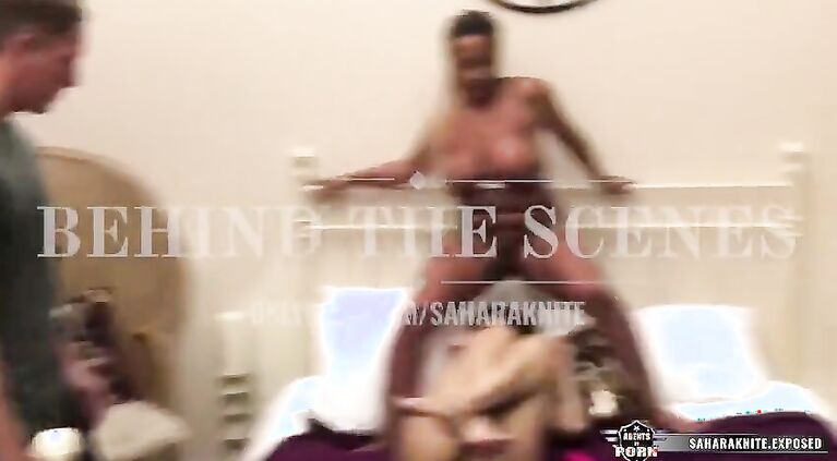 Behind the scenes- Sahara Knite and Talula gets fucked by gora dick