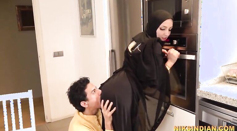 Muslim stepsister in hijab sucks dick, fucks and swallows cum of stepbrother