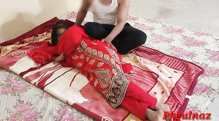 Desi newly married housewife first night sex and Butt fucking with her boyfriend in clear hindi audio