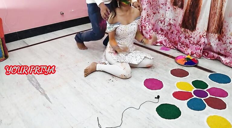 Holi Special - fuck hard priya in holi occasion with hindi roleplay - YOUR PRIYA