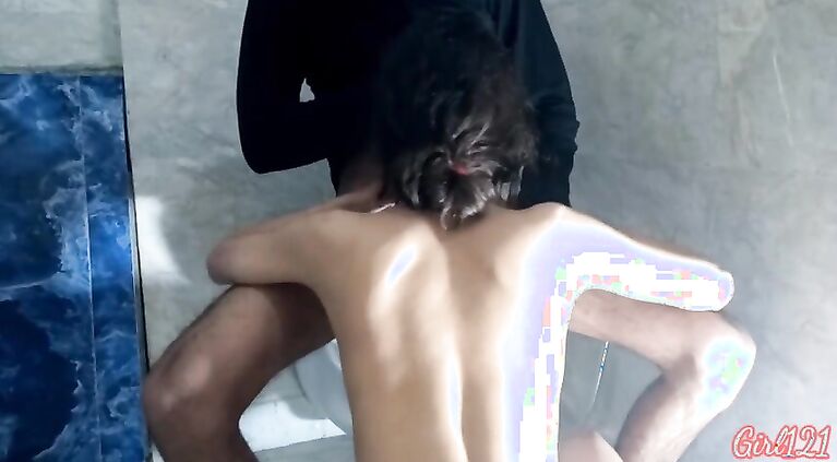 Stepsister caught in bathroom