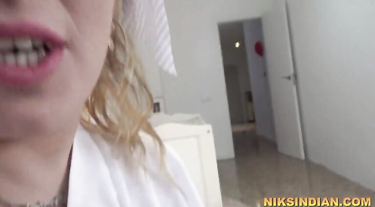 Horny patient grabs and fucks huge butt WIFE nurse in the hospital