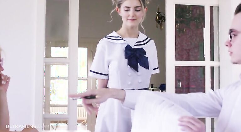 ULTRAFILMS Sexy pornstar Eva Elfie getting fucked by her teacher during test