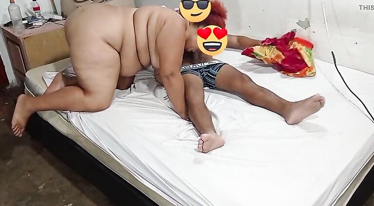 My stepson enters my room and starts touching my butt until I get horny