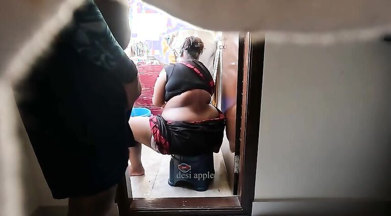Jerk infront of Desi maid Swathi