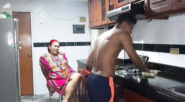 My Stepmom Gets Horny In The Kitchen And We End Up Fucking. Pt. 1