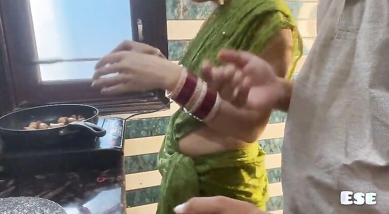 Indian Village housewife Fucked in the Kitchen with Husband