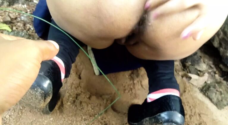 First ever Outdoor Risky Public Ass Fuck Sex with Sister’s Huge Butt