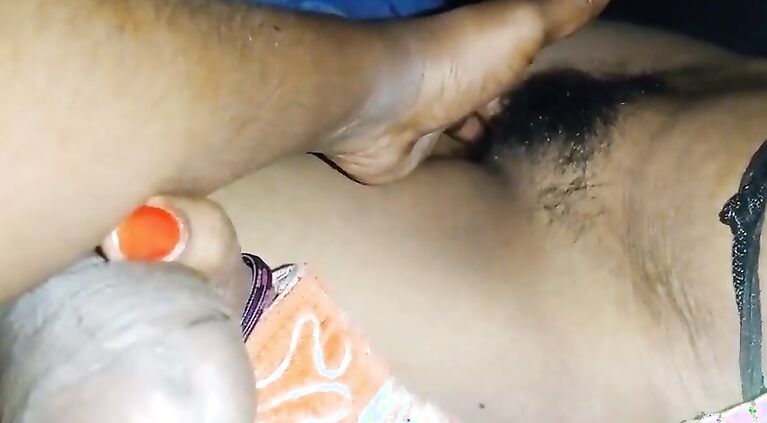 Country sister-in-law massaged brother-in-law's penis and exposed it