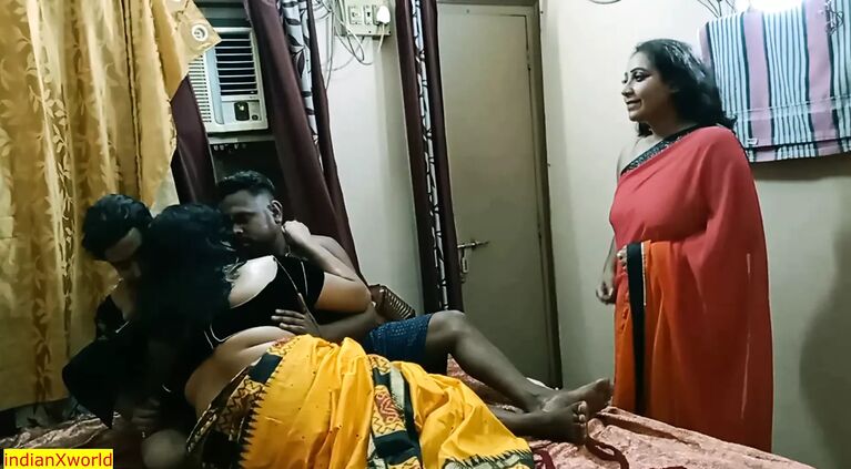 Desi Bhabhi shared sister with us!! Best Hindi hardcore group sex
