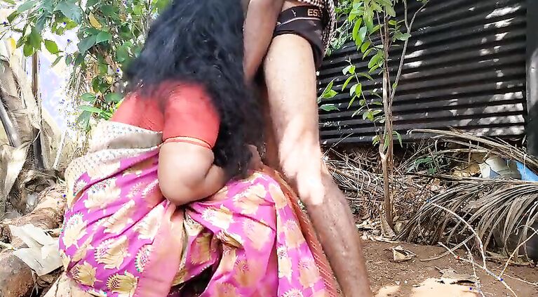 Aunty was looking for something in the garden and I had sex with her