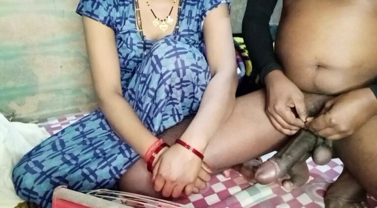 Bengali Bhabhi, wearing a maxi, pressed her boobs a lot and quenched the itch of her cunt.
