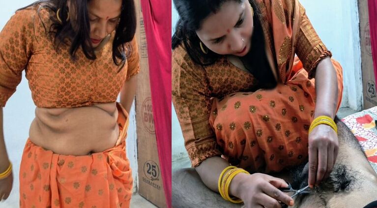 Indian devar bhabhi ne ek dusre ke jhaat ke baal banaa k chudai ki
