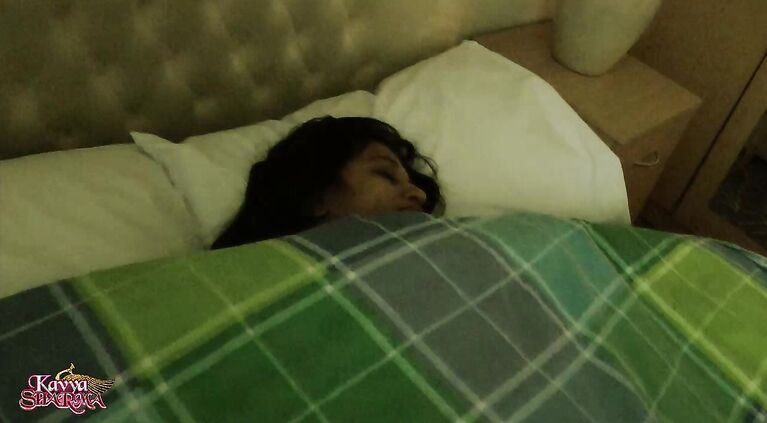Gujarati Kavya Sharma is all dressed up in blue top and night pajama and she is ready to take control of the situation.